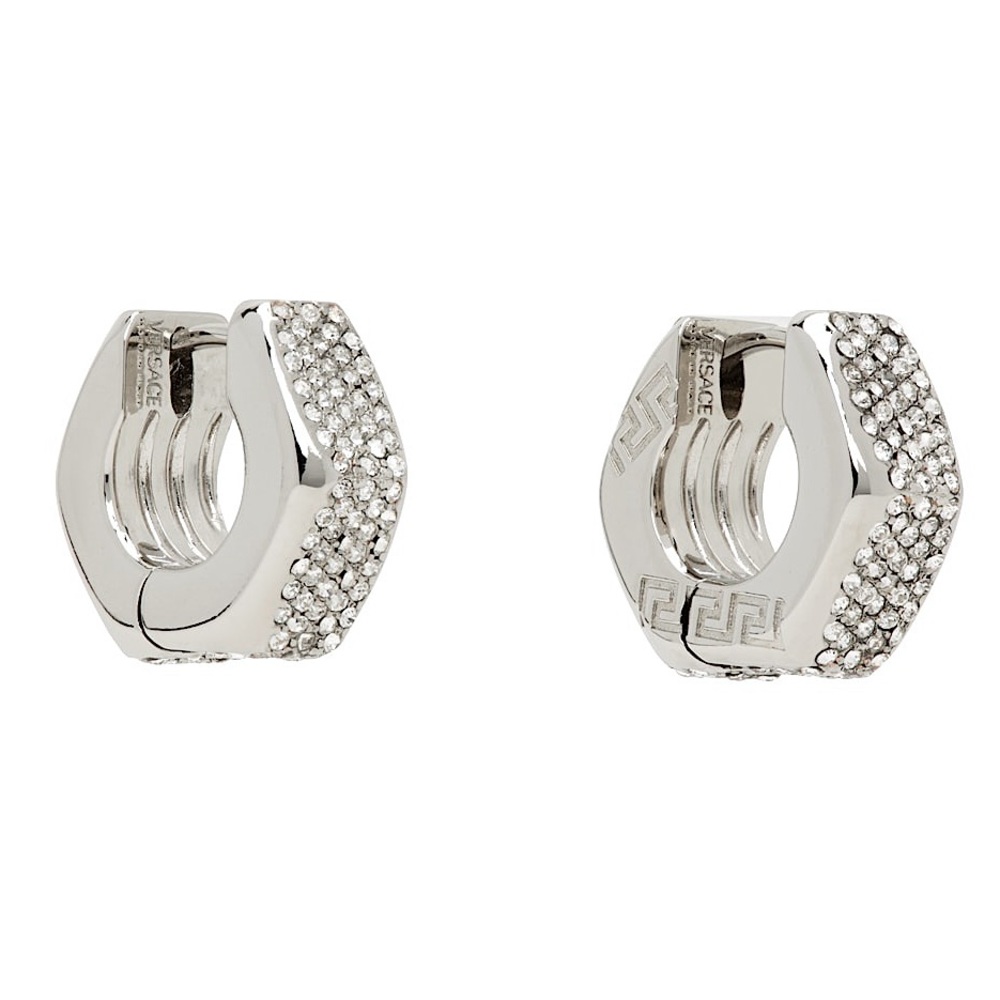 Versace Silver & Crystal Earrings